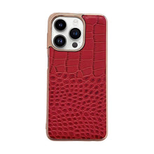Load image into Gallery viewer, Crocodile Texture Genuine Leather Nano Electroplating Phone Case, For iPhone 14 Pro, For iPhone 14 Pro Max, For iPhone 13 Pro Max, For Motorola Moto Razr 2022