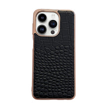 Load image into Gallery viewer, Crocodile Texture Genuine Leather Nano Electroplating Phone Case, For iPhone 14 Pro, For iPhone 14 Pro Max, For iPhone 13 Pro Max, For Motorola Moto Razr 2022