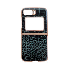 Load image into Gallery viewer, Crocodile Texture Genuine Leather Nano Electroplating Phone Case, For iPhone 14 Pro, For iPhone 14 Pro Max, For iPhone 13 Pro Max, For Motorola Moto Razr 2022