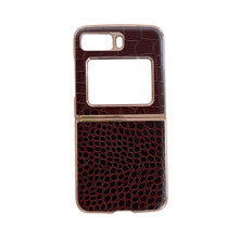 Load image into Gallery viewer, Crocodile Texture Genuine Leather Nano Electroplating Phone Case, For iPhone 14 Pro, For iPhone 14 Pro Max, For iPhone 13 Pro Max, For Motorola Moto Razr 2022