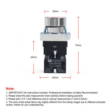 Load image into Gallery viewer, 12V 10A Engine Power Start Ignition Switch Button, 12V 10A