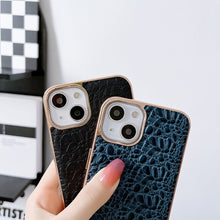 Load image into Gallery viewer, Sky Series Nano Electroplating Genuine Leather Phone Case, For iPhone 14 Pro Max