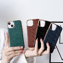 Load image into Gallery viewer, Sky Series Nano Electroplating Genuine Leather Phone Case, For iPhone 14 Pro Max