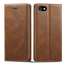 Load image into Gallery viewer, LC.IMEEKE RFID Anti-theft Leather Phone Case, For iPhone SE 2022 / SE 2020 / 8 / 7, For iPhone XS Max, For iPhone XS / X, For iPhone XR, For iPhone 8 Plus / 7 Plus, For Samsung Galaxy S21 5G, For Samsung Galaxy S21+ 5G