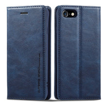Load image into Gallery viewer, LC.IMEEKE RFID Anti-theft Leather Phone Case, For iPhone SE 2022 / SE 2020 / 8 / 7, For iPhone XS Max, For iPhone XS / X, For iPhone XR, For iPhone 8 Plus / 7 Plus, For Samsung Galaxy S21 5G, For Samsung Galaxy S21+ 5G