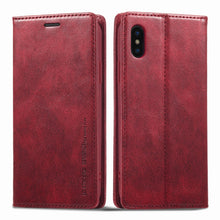 Load image into Gallery viewer, LC.IMEEKE RFID Anti-theft Leather Phone Case, For iPhone SE 2022 / SE 2020 / 8 / 7, For iPhone XS Max, For iPhone XS / X, For iPhone XR, For iPhone 8 Plus / 7 Plus, For Samsung Galaxy S21 5G, For Samsung Galaxy S21+ 5G
