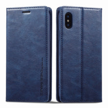 Load image into Gallery viewer, LC.IMEEKE RFID Anti-theft Leather Phone Case, For iPhone SE 2022 / SE 2020 / 8 / 7, For iPhone XS Max, For iPhone XS / X, For iPhone XR, For iPhone 8 Plus / 7 Plus, For Samsung Galaxy S21 5G, For Samsung Galaxy S21+ 5G