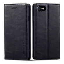 Load image into Gallery viewer, LC.IMEEKE RFID Anti-theft Leather Phone Case, For iPhone SE 2022 / SE 2020 / 8 / 7, For iPhone XS Max, For iPhone XS / X, For iPhone XR, For iPhone 8 Plus / 7 Plus, For Samsung Galaxy S21 5G, For Samsung Galaxy S21+ 5G