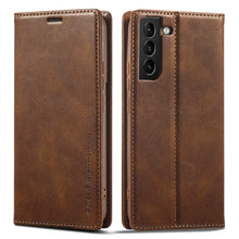 Load image into Gallery viewer, LC.IMEEKE RFID Anti-theft Leather Phone Case, For iPhone SE 2022 / SE 2020 / 8 / 7, For iPhone XS Max, For iPhone XS / X, For iPhone XR, For iPhone 8 Plus / 7 Plus, For Samsung Galaxy S21 5G, For Samsung Galaxy S21+ 5G