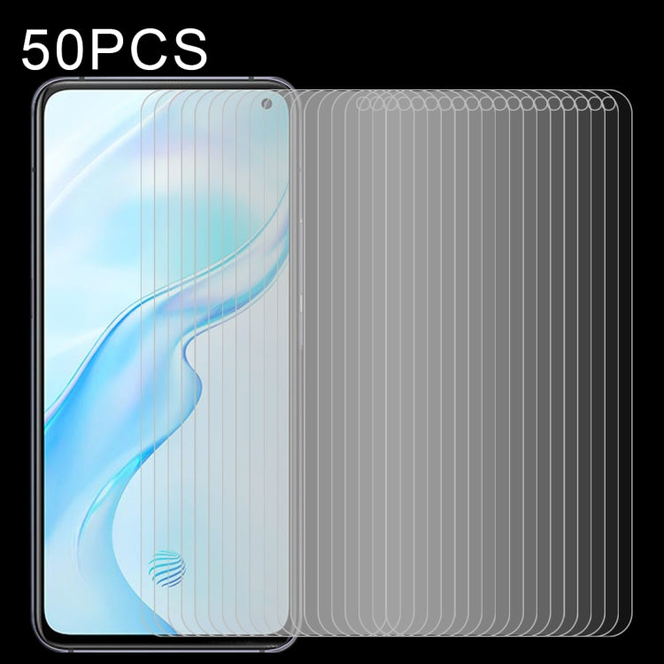 50 PCS 0.26mm 9H Surface Hardness 2.5D Explosion-proof Tempered Glass Non-full Screen Film For Samsumg Galaxy F55 / M55 / M54 / A71 / F54