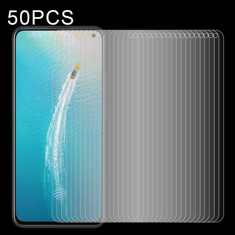 50 PCS 0.26mm 9H Surface Hardness 2.5D Explosion-proof Tempered Glass Non-full Screen Film For Samsumg Galaxy F55 / M55 / M54 / A71 / F54