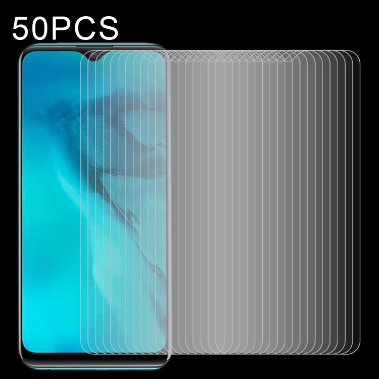 50 PCS 0.26mm 9H Surface Hardness 2.5D Explosion-proof Tempered Glass Non-full Screen Film For Samsumg Galaxy F55 / M55 / M54 / A71 / F54