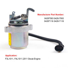 Load image into Gallery viewer, Fuel Shutdown Shut Off Solenoid Valve for Deutz Engine 04287583 04287116, 04287116