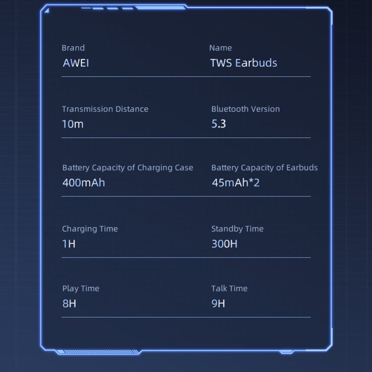 awei T52 Wireless Gaming Bluetooth Earbuds