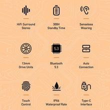 Load image into Gallery viewer, awei T58 Wireless Gaming Bluetooth Earbuds