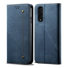 Load image into Gallery viewer, Denim Texture Casual Style Horizontal Flip Leather Case with Holder &amp; Card Slots &amp; Wallet, For OPPO A8 / A31 (2020), For OPPO A91 / F15 / Reno 3, For OPPO Find X2, For OPPO Find X2 Pro, For OPPO Realme X50, For OPPO Realme X50 Pro, For OPPO Realme 6 Pr...