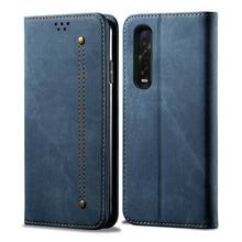 Load image into Gallery viewer, Denim Texture Casual Style Horizontal Flip Leather Case with Holder &amp; Card Slots &amp; Wallet, For OPPO A8 / A31 (2020), For OPPO A91 / F15 / Reno 3, For OPPO Find X2, For OPPO Find X2 Pro, For OPPO Realme X50, For OPPO Realme X50 Pro, For OPPO Realme 6 Pr...