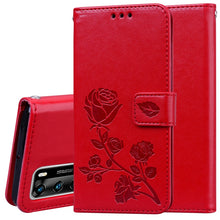 Load image into Gallery viewer, Rose Embossed Horizontal Flip PU Leather Case with Holder &amp; Card Slots &amp; Wallet, For Xiaomi Redmi Note 9 Pro, For Huawei P40, For Huawei P40 Lite, For Galaxy M31, For Galaxy A01