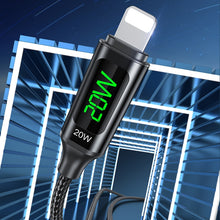 Load image into Gallery viewer, awei CL-123L 1m USB-C / Type-C to 8Pin Digital Display Data Fast Charging Cable