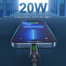 Load image into Gallery viewer, awei CL-123L 1m USB-C / Type-C to 8Pin Digital Display Data Fast Charging Cable