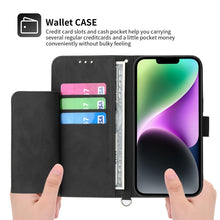 Load image into Gallery viewer, Skin-feel Flowers Embossed Wallet Leather Phone Case, For iPhone 14, For iPhone 14 Plus, For iPhone 14 Pro, For iPhone 14 Pro Max