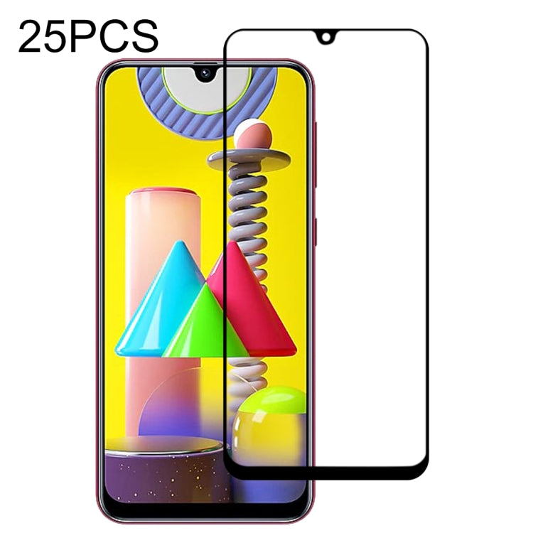 25 PCS 9H Surface Hardness 2.5D Full Glue Full Screen Tempered Glass Film