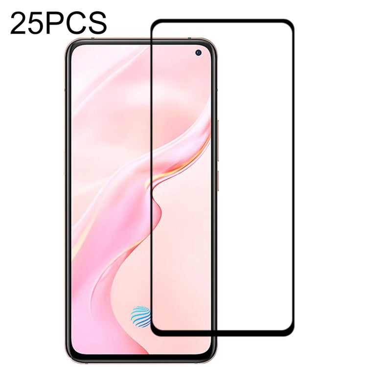 25 PCS 9H Surface Hardness 2.5D Full Glue Full Screen Tempered Glass Film