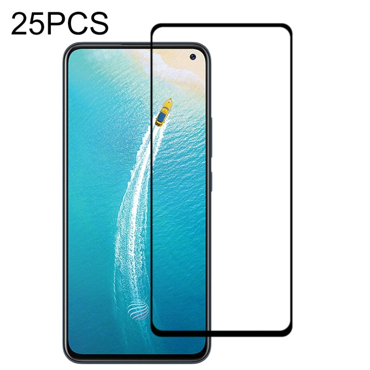 25 PCS 9H Surface Hardness 2.5D Full Glue Full Screen Tempered Glass Film