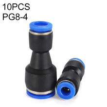 Load image into Gallery viewer, LAIZE 10pcs Plastic Reducing Straight Pneumatic Quick Fitting Connector, PG6-4, PG8-4, PG8-6, PG10-6, PG10-8, PG12-8, PG12-10, PG16-12