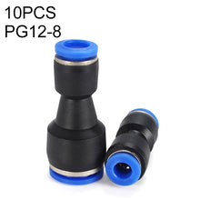 Load image into Gallery viewer, LAIZE 10pcs Plastic Reducing Straight Pneumatic Quick Fitting Connector, PG6-4, PG8-4, PG8-6, PG10-6, PG10-8, PG12-8, PG12-10, PG16-12