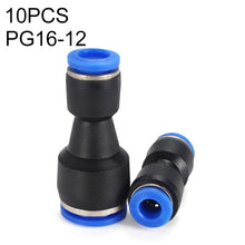 Load image into Gallery viewer, LAIZE 10pcs Plastic Reducing Straight Pneumatic Quick Fitting Connector, PG6-4, PG8-4, PG8-6, PG10-6, PG10-8, PG12-8, PG12-10, PG16-12