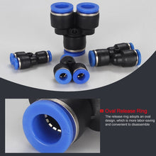 Load image into Gallery viewer, PY-14 LAIZE 2pcs Plastic Y-type Tee Reducing Pneumatic Quick Fitting Connector, PY-4 (10pcs), PY-6 (10pcs), PY-8 (10pcs), PY-10 (10pcs), PY-12 (10pcs), PY-14 (2pcs), PY-16 (2pcs)