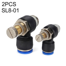 Load image into Gallery viewer, SL4-01 LAIZE 2pcs Throttle Valve Quick Fitting Pneumatic Connector, SL4-01 (2pcs), SL4-02, SL4-M5 (2pcs), SL6-01 (2pcs), SL6-02, SL6-03, SL6-04, SL6-M5 (2pcs), SL8-01 (2pcs), SL8-02, SL8-03, SL8-04, SL10-01 (2pcs), SL10-02, SL10-03, SL10-04, SL12-02   ...