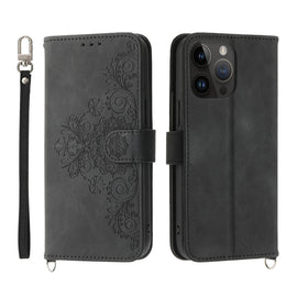 Skin-feel Flowers Embossed Wallet Leather Phone Case, For iPhone 13 Pro Max, For iPhone 13 Pro, For iPhone 13, For iPhone 13 mini, For iPhone 12 Pro Max, For iPhone 12 / 12 Pro, For iPhone 12 mini, For iPhone 11 Pro Max, For iPhone 11 Pro