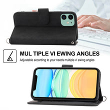 Load image into Gallery viewer, Skin-feel Flowers Embossed Wallet Leather Phone Case, For iPhone 11, For iPhone XS Max, For iPhone XS / X, For iPhone XR, For iPhone SE 2022 / SE 2020 / 8 / 7, For iPhone 8 Plus / 7 Plus