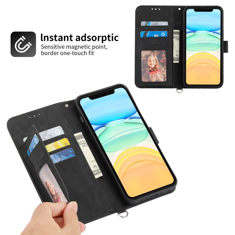 Skin-feel Flowers Embossed Wallet Leather Phone Case, For iPhone 11, For iPhone XS Max, For iPhone XS / X, For iPhone XR, For iPhone SE 2022 / SE 2020 / 8 / 7, For iPhone 8 Plus / 7 Plus