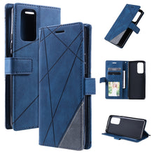 Load image into Gallery viewer, Skin Feel Splicing Leather Phone Case, For Xiaomi Redmi 10 Prime+ 5G, For Sony Xperia 1 IV, For Sony Xperia 10 IV, For Xiaomi Redmi Note 11T Pro 5G, For Xiaomi Poco M4 5G, For OPPO Find X5 Pro
