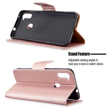 Load image into Gallery viewer, Litchi Texture  Pure Color Horizontal Flip PU Leather Case with Holder &amp; Card Slots &amp; Wallet &amp; Lanyard, For Samsung Galaxy A11