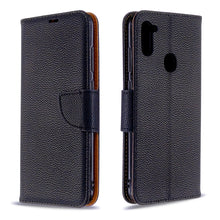 Load image into Gallery viewer, Litchi Texture  Pure Color Horizontal Flip PU Leather Case with Holder &amp; Card Slots &amp; Wallet &amp; Lanyard, For Samsung Galaxy A11