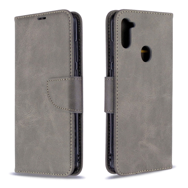 Retro Lambskin Texture Pure Color Horizontal Flip PU Leather Case with Holder & Card Slots & Wallet & Lanyard, For Xiaomi Redmi Note 9S, For Galaxy A11