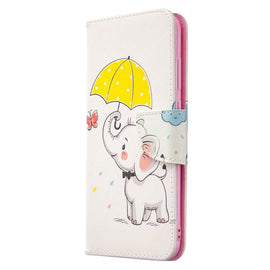 Colored Drawing Horizontal Flip Leather Case with Holder & Card Slots & Wallet, For Galaxy A11