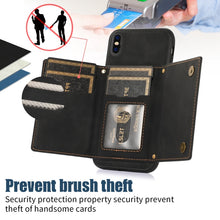 Load image into Gallery viewer, Three-fold RFID Leather Phone Case with Lanyard, For iPhone XS, For iPhone XS Max, For Samsung Galaxy A12, For Samsung Galaxy A13 4G/A13 5G, For Samsung Galaxy A51 4G, For Samsung Galaxy A53 5G, For Samsung Galaxy A52 5G/A52s 5G                        ...