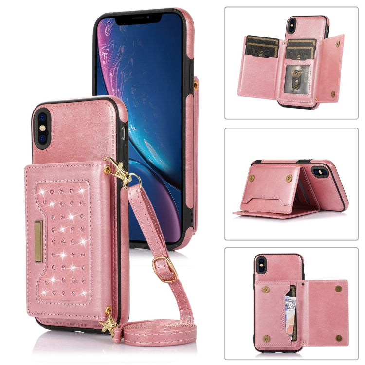 Three-fold RFID Leather Phone Case with Lanyard, For iPhone XS, For iPhone XS Max, For Samsung Galaxy A12, For Samsung Galaxy A13 4G/A13 5G, For Samsung Galaxy A51 4G, For Samsung Galaxy A53 5G, For Samsung Galaxy A52 5G/A52s 5G                        ...
