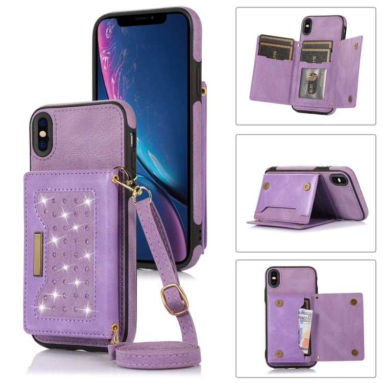 Three-fold RFID Leather Phone Case with Lanyard, For iPhone XS, For iPhone XS Max, For Samsung Galaxy A12, For Samsung Galaxy A13 4G/A13 5G, For Samsung Galaxy A51 4G, For Samsung Galaxy A53 5G, For Samsung Galaxy A52 5G/A52s 5G                        ...