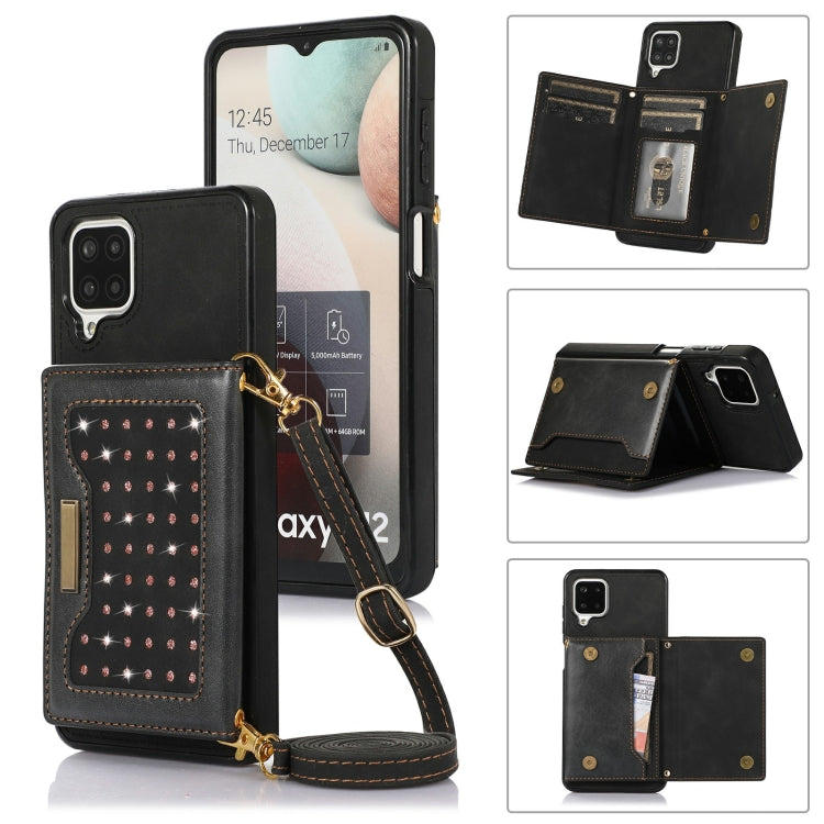 Three-fold RFID Leather Phone Case with Lanyard, For iPhone XS, For iPhone XS Max, For Samsung Galaxy A12, For Samsung Galaxy A13 4G/A13 5G, For Samsung Galaxy A51 4G, For Samsung Galaxy A53 5G, For Samsung Galaxy A52 5G/A52s 5G                        ...