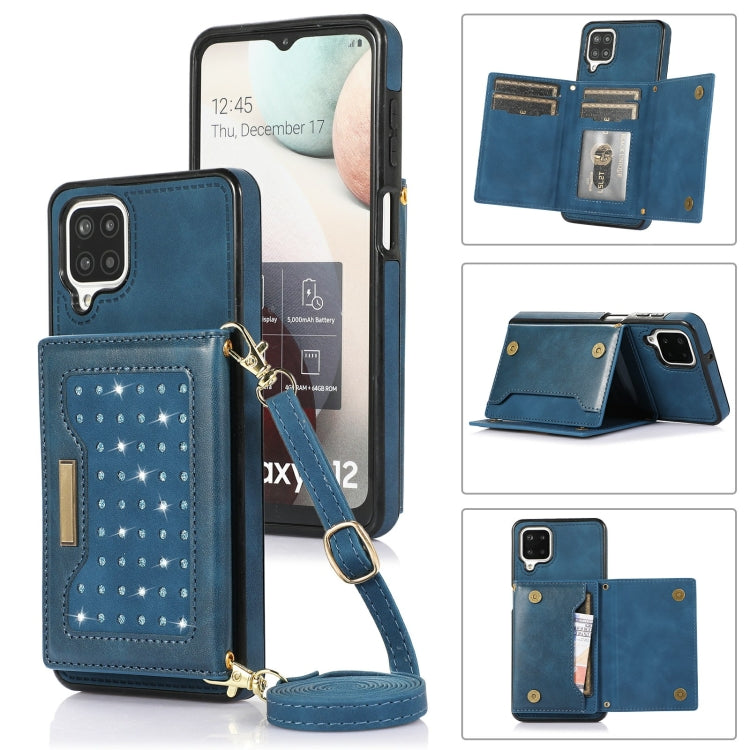 Three-fold RFID Leather Phone Case with Lanyard, For iPhone XS, For iPhone XS Max, For Samsung Galaxy A12, For Samsung Galaxy A13 4G/A13 5G, For Samsung Galaxy A51 4G, For Samsung Galaxy A53 5G, For Samsung Galaxy A52 5G/A52s 5G                        ...