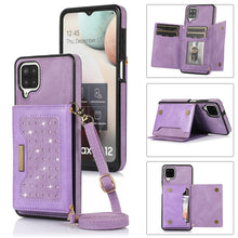 Load image into Gallery viewer, Three-fold RFID Leather Phone Case with Lanyard, For iPhone XS, For iPhone XS Max, For Samsung Galaxy A12, For Samsung Galaxy A13 4G/A13 5G, For Samsung Galaxy A51 4G, For Samsung Galaxy A53 5G, For Samsung Galaxy A52 5G/A52s 5G                        ...