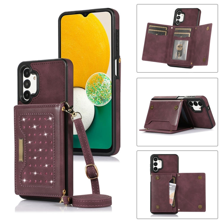 Three-fold RFID Leather Phone Case with Lanyard, For iPhone XS, For iPhone XS Max, For Samsung Galaxy A12, For Samsung Galaxy A13 4G/A13 5G, For Samsung Galaxy A51 4G, For Samsung Galaxy A53 5G, For Samsung Galaxy A52 5G/A52s 5G                        ...