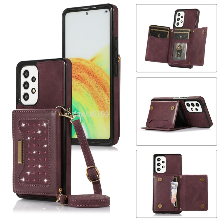 Three-fold RFID Leather Phone Case with Lanyard, For iPhone XS, For iPhone XS Max, For Samsung Galaxy A12, For Samsung Galaxy A13 4G/A13 5G, For Samsung Galaxy A51 4G, For Samsung Galaxy A53 5G, For Samsung Galaxy A52 5G/A52s 5G                        ...