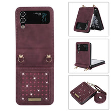 Load image into Gallery viewer, Three-fold RFID Leather Phone Case with Lanyard, For iPhone XS, For iPhone XS Max, For Samsung Galaxy A12, For Samsung Galaxy A13 4G/A13 5G, For Samsung Galaxy A51 4G, For Samsung Galaxy A53 5G, For Samsung Galaxy A52 5G/A52s 5G                        ...